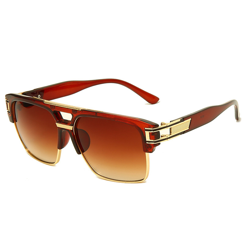 FASHION METAL HALF FULL FRAME SUNGLASSES