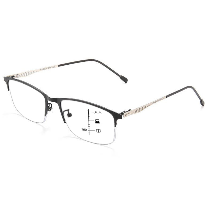 MEN'S HIGH-DEFINITION NEAR AND FAR DUAL-PURPOSE COLOR-CHANGING READING GLASSES