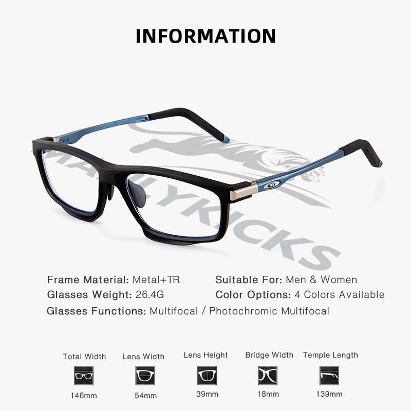 SPORTS OUTDOOR ALUMINUM MAGNESIUM ULTRA-LIGHT COLOR-CHANGING MULTI-FOCAL READING GLASSES