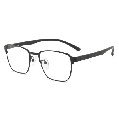 BUSINESS FULL FRAME SQUARE METAL ANTI-BLUE LIGHT READING GLASSES