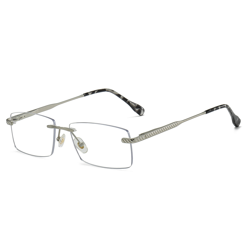 METAL SPRING FRAMELESS BLUE LIGHT BLOCKING READING GLASSES