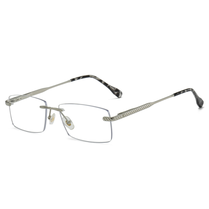 METAL SPRING FRAMELESS BLUE LIGHT BLOCKING READING GLASSES