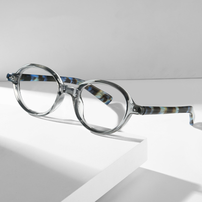 RETRO OVAL SMALL FRAME ANTI-BLUE LIGHT READING GLASSES