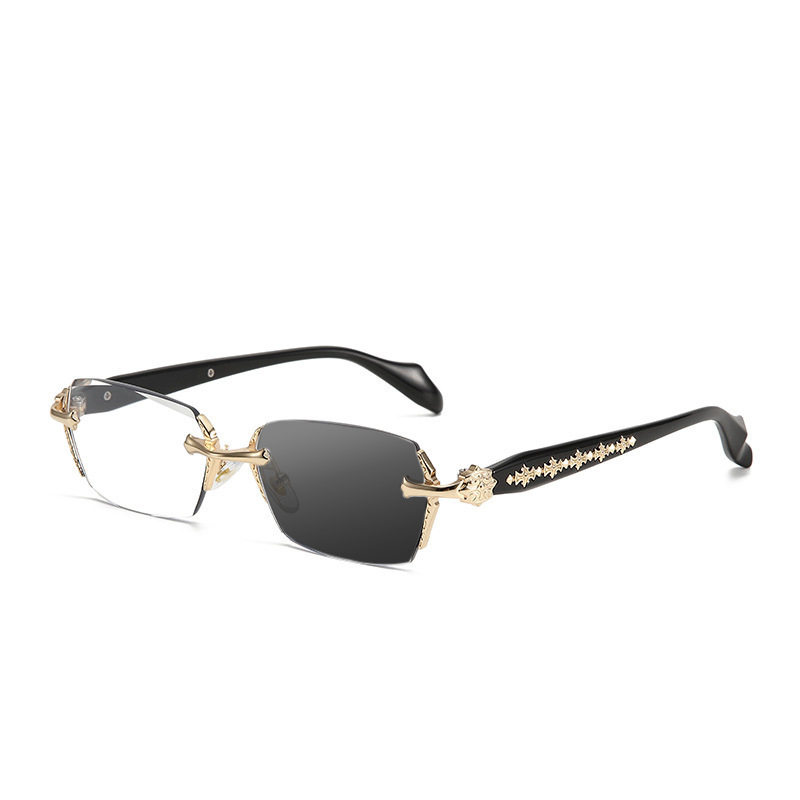 FRAMELESS CROSS-CUT BLUE LIGHT PROTECTION PHOTOCHROMIC READING GLASSES