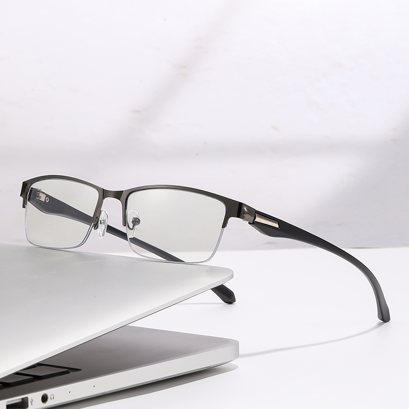 BUSINESS CLASSIC HALF-FRAME SMART COLOR-CHANGING MULTIFOCAL READING GLASSES