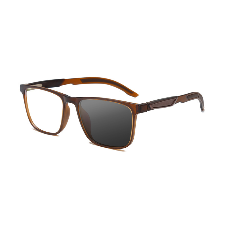 SIMPLE SQUARE LARGE FRAME SPORTS COLOR CHANGING MULTI-FOCAL READING GLASSES