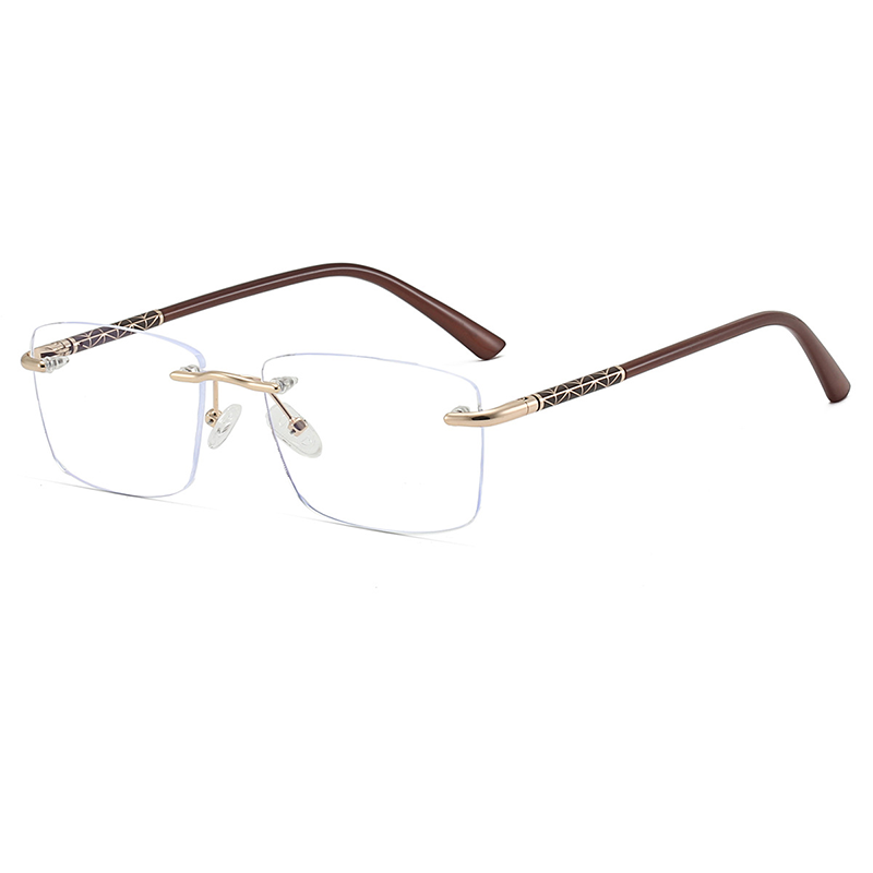 CUT EDGE FRAMELESS BUSINESS ANTI-BLUE LIGHT READING GLASSES