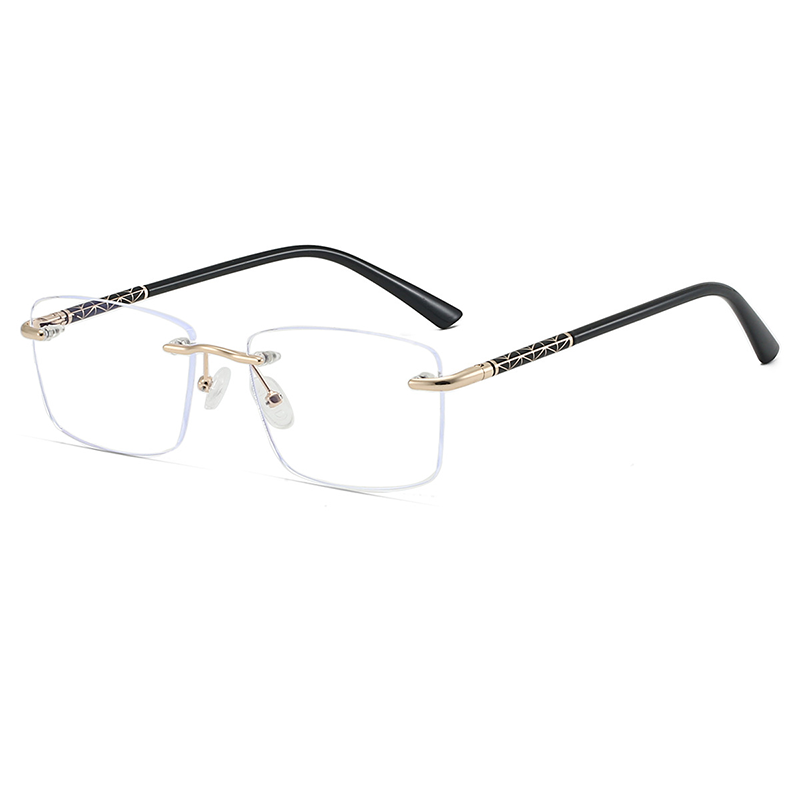 CUT EDGE FRAMELESS BUSINESS ANTI-BLUE LIGHT READING GLASSES