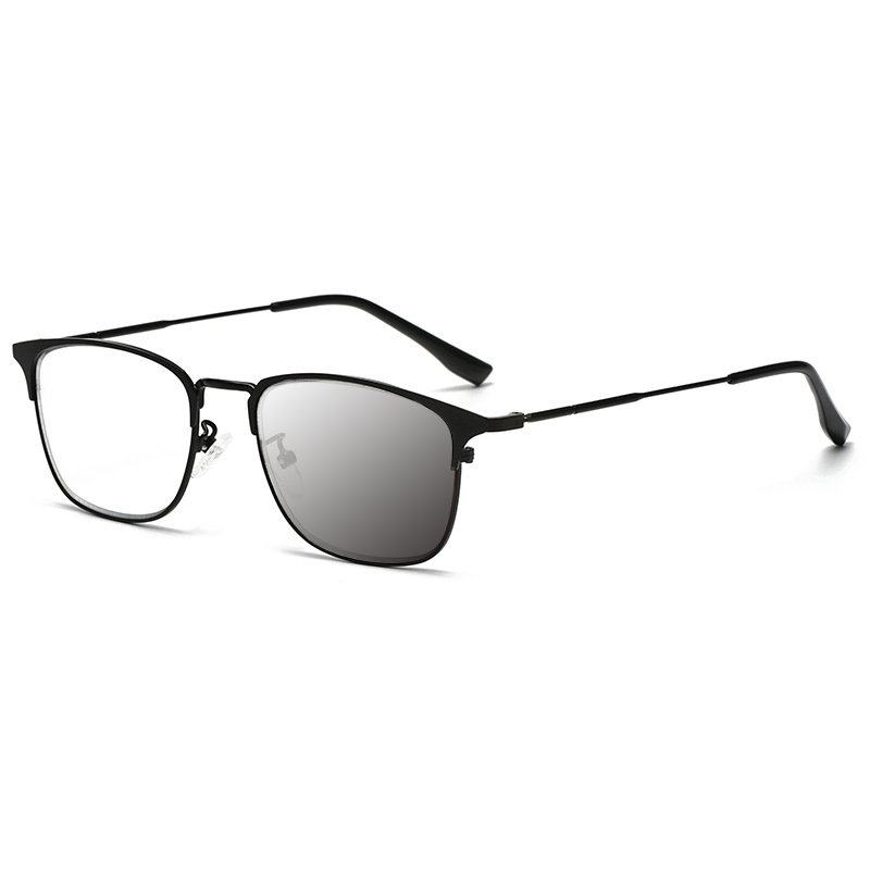 MEN'S HD METAL HALF-FRAME PHOTOCHROMIC ANTI-BLUE LIGHT GLASSES