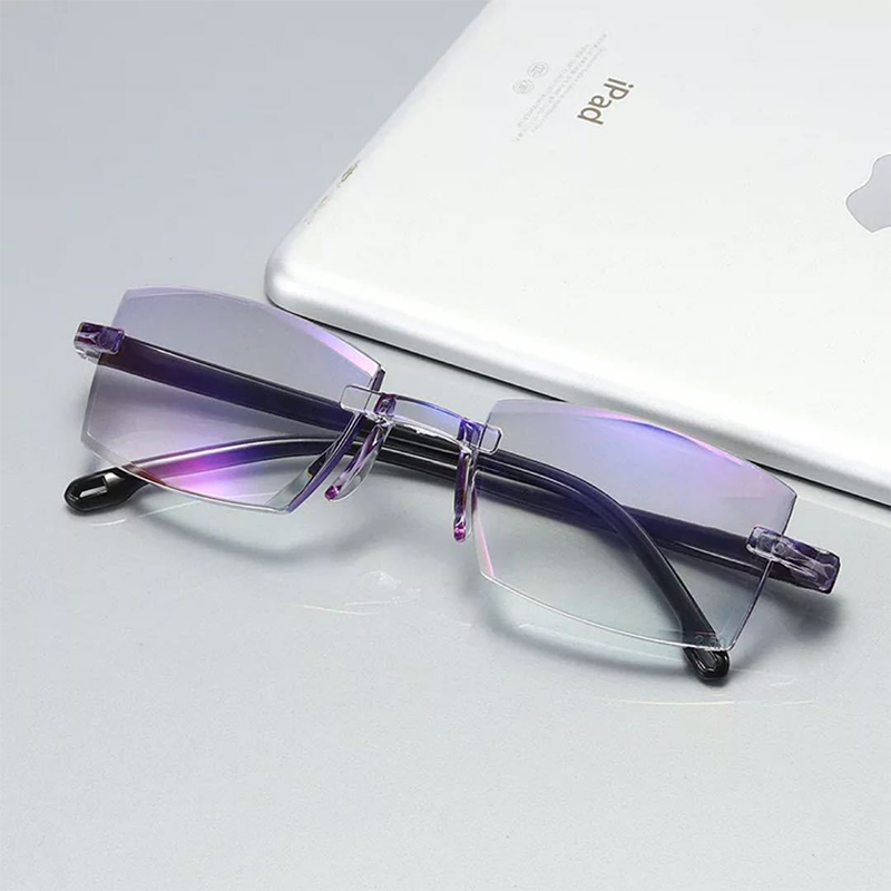 ULTRA-LIGHT FRAMELESS DIAMOND-CUT SMART ZOOM READING GLASSES