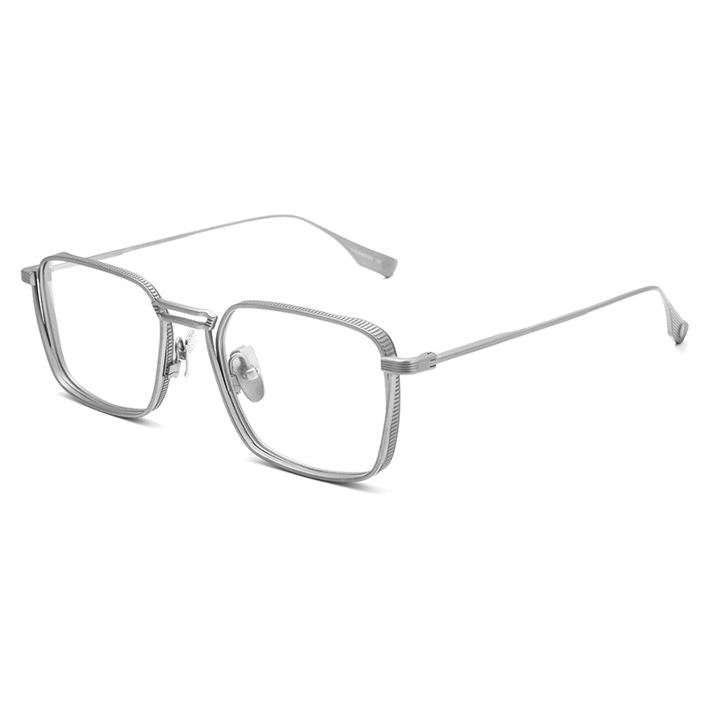 FASHIONABLE METAL GOTHIC SQUARE ANTI-BLUE LIGHT READING GLASSES