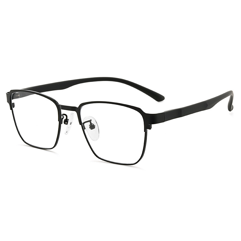 BUSINESS FULL FRAME SQUARE METAL ANTI-BLUE LIGHT READING GLASSES