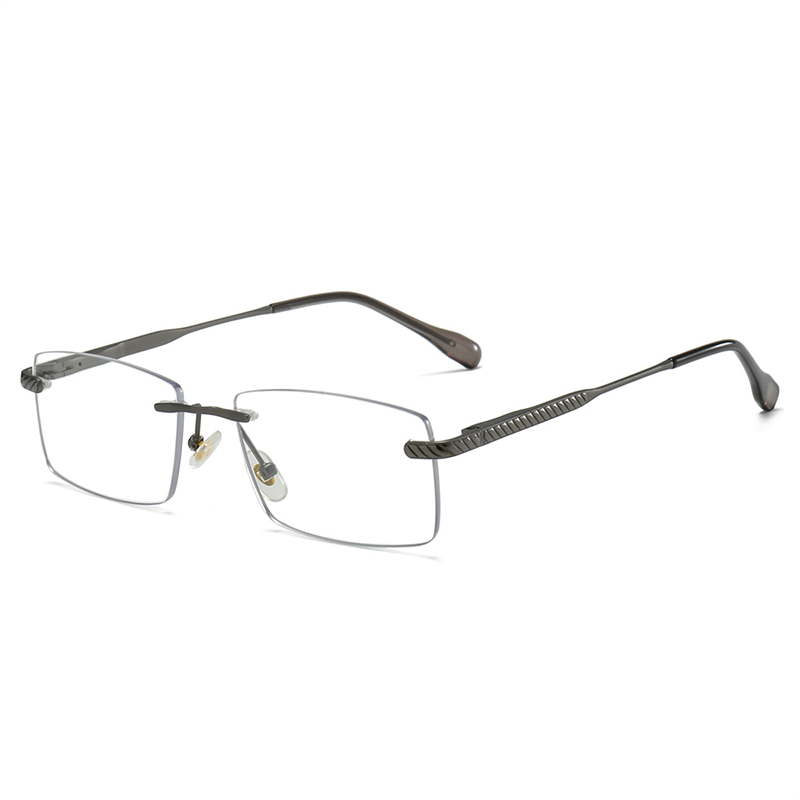 METAL SPRING FRAMELESS BLUE LIGHT BLOCKING READING GLASSES