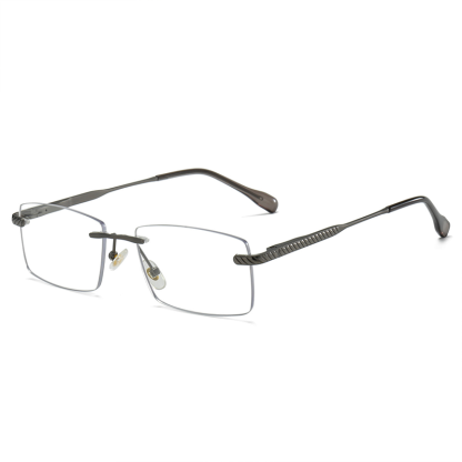 METAL SPRING FRAMELESS BLUE LIGHT BLOCKING READING GLASSES