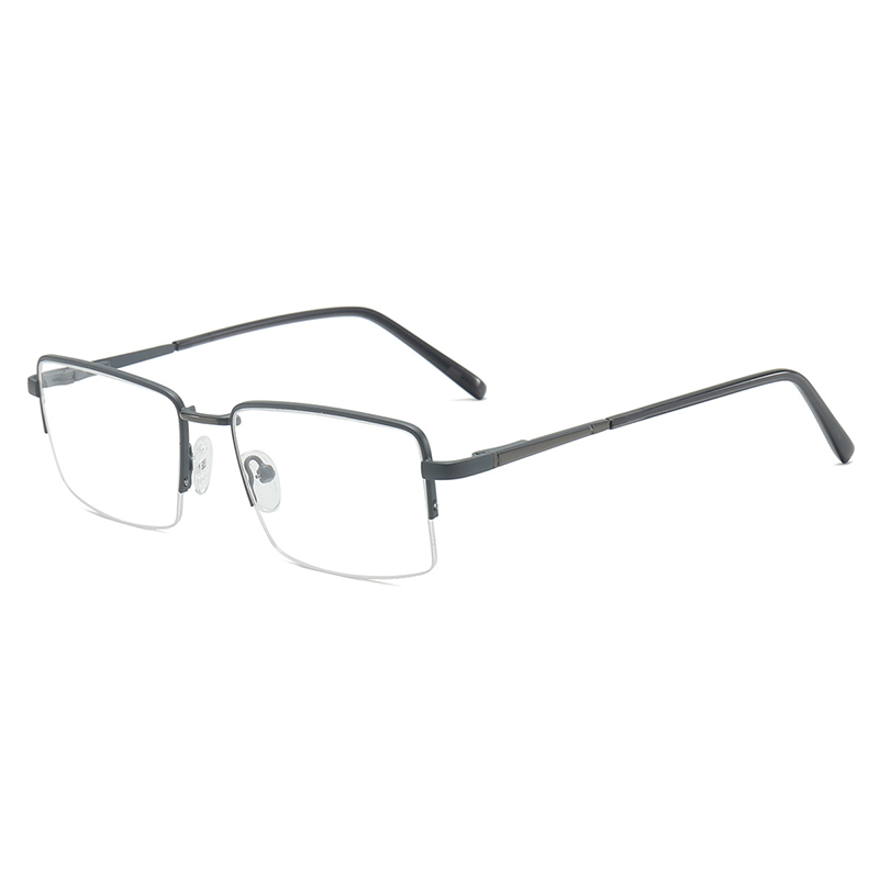 SIMPLE SQUARE FRAME METAL ANTI-BLUE LIGHT READING GLASSES