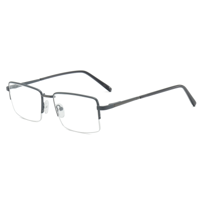 SIMPLE SQUARE FRAME METAL ANTI-BLUE LIGHT READING GLASSES