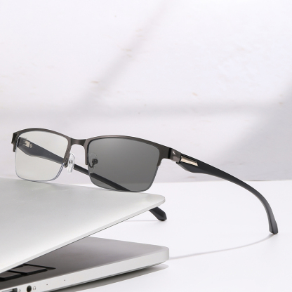 BUSINESS CLASSIC HALF-FRAME SMART COLOR-CHANGING MULTIFOCAL READING GLASSES