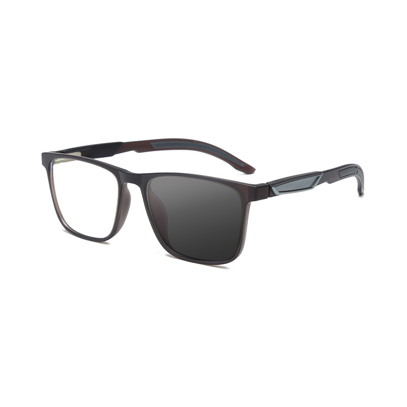 SIMPLE SQUARE LARGE FRAME SPORTS COLOR CHANGING MULTI-FOCAL READING GLASSES