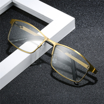 MEN'S STYLISH METAL SQUARE FRAME GLASSES