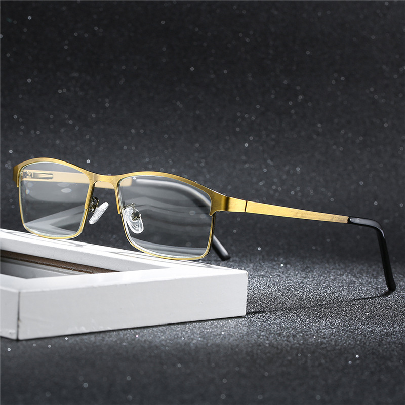 MEN'S STYLISH METAL SQUARE FRAME GLASSES
