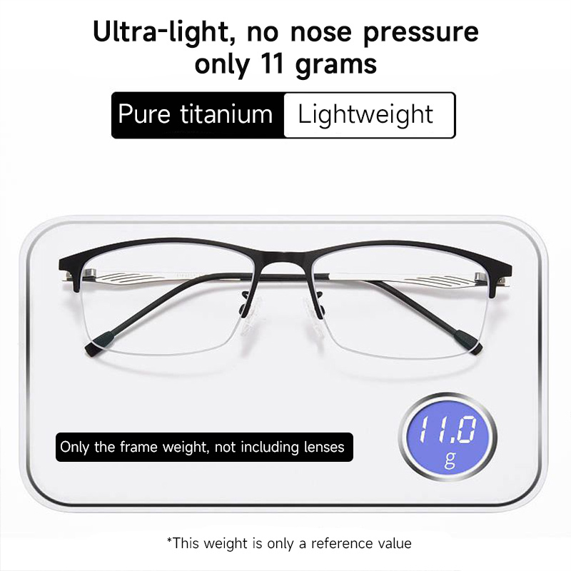 MEN'S HIGH-DEFINITION NEAR AND FAR DUAL-PURPOSE COLOR-CHANGING READING GLASSES