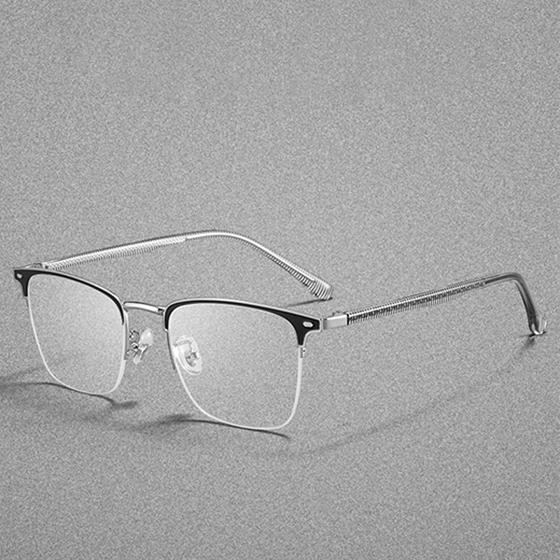 ULTRA-LIGHT RETRO BUSINESS SQUARE COLOR-CHANGING READING GLASSES