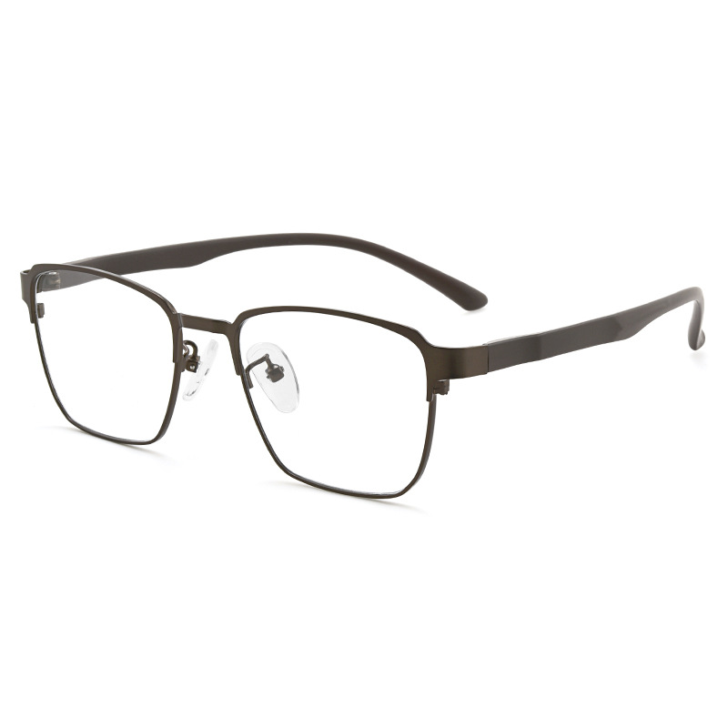 BUSINESS FULL FRAME SQUARE METAL ANTI-BLUE LIGHT READING GLASSES