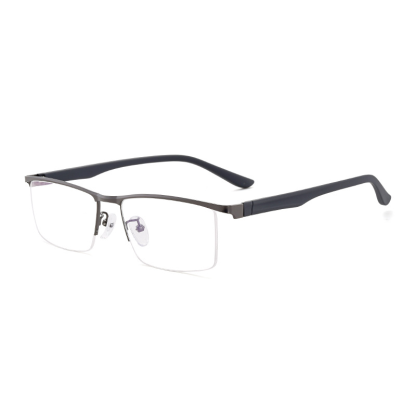 HALF-FRAME METAL ELASTIC BLUE LIGHT BLOCKING READING GLASSES