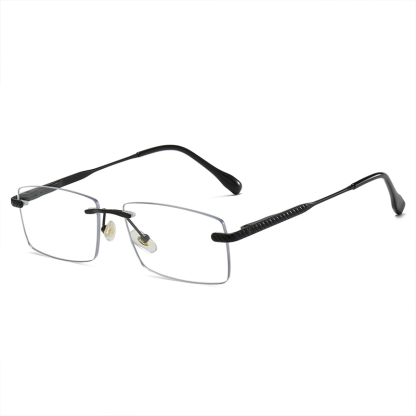 METAL SPRING FRAMELESS BLUE LIGHT BLOCKING READING GLASSES