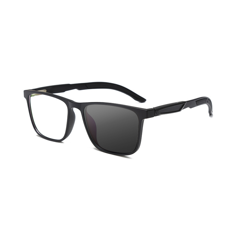 SIMPLE SQUARE LARGE FRAME SPORTS COLOR CHANGING MULTI-FOCAL READING GLASSES