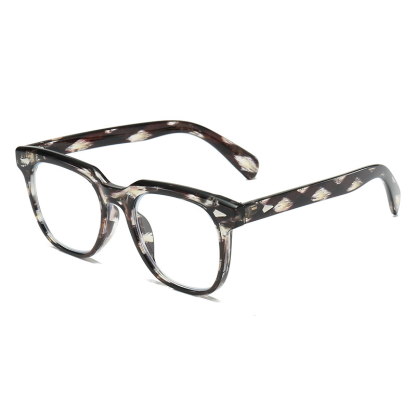 RETRO LARGE FRAME JELLY FLOWER ANTI-BLUE LIGHT READING GLASSES