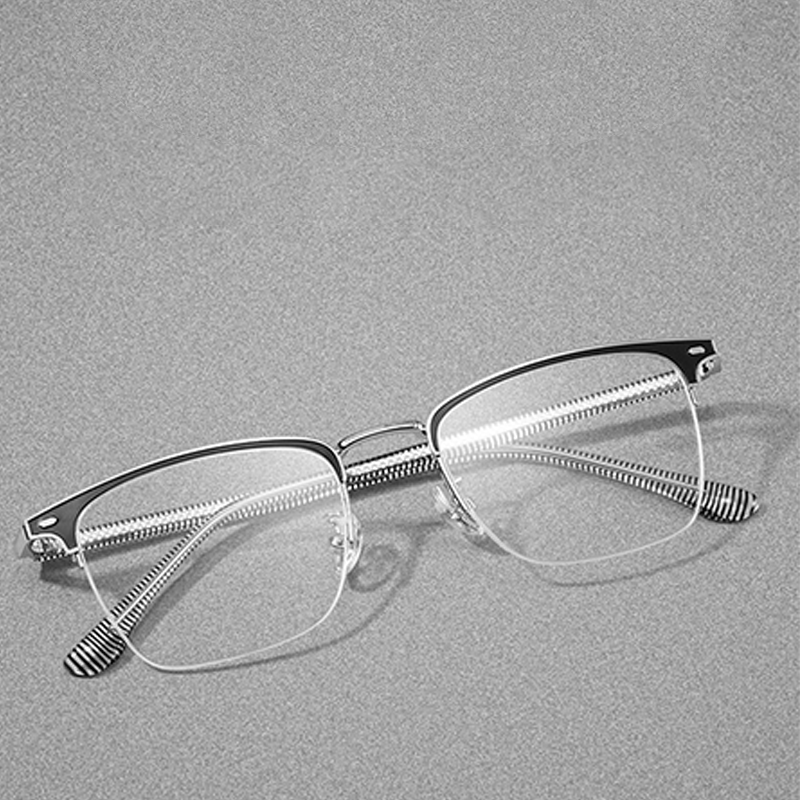 ULTRA-LIGHT RETRO BUSINESS SQUARE COLOR-CHANGING READING GLASSES