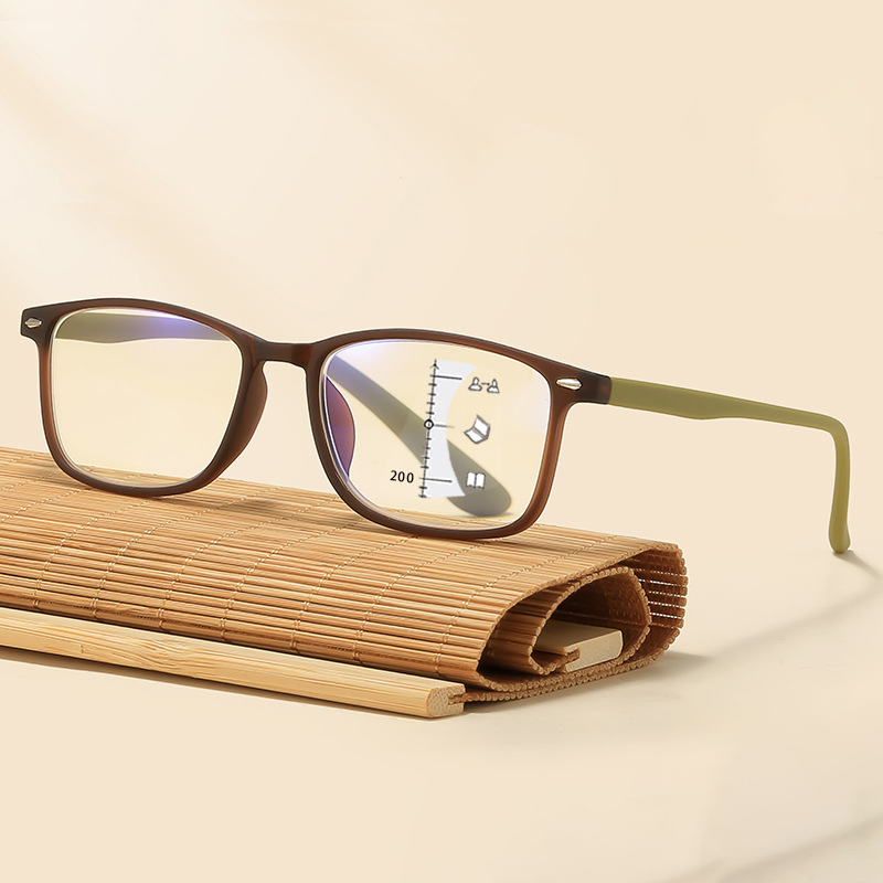 FASHIONABLE PROGRESSIVE MULTI-FOCAL SMALL SQUARE FRAME READING GLASSES