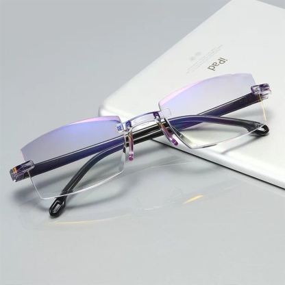 ULTRA-LIGHT FRAMELESS DIAMOND-CUT SMART ZOOM READING GLASSES