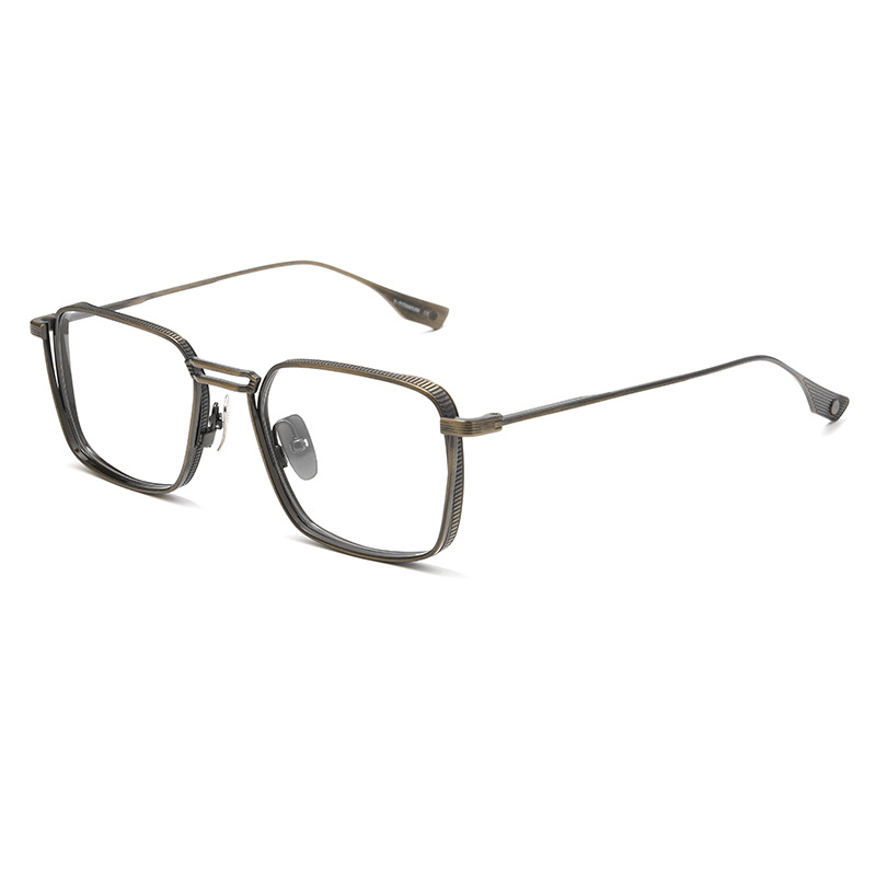 FASHIONABLE METAL GOTHIC SQUARE ANTI-BLUE LIGHT READING GLASSES
