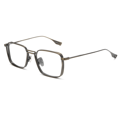 FASHIONABLE METAL GOTHIC SQUARE ANTI-BLUE LIGHT READING GLASSES