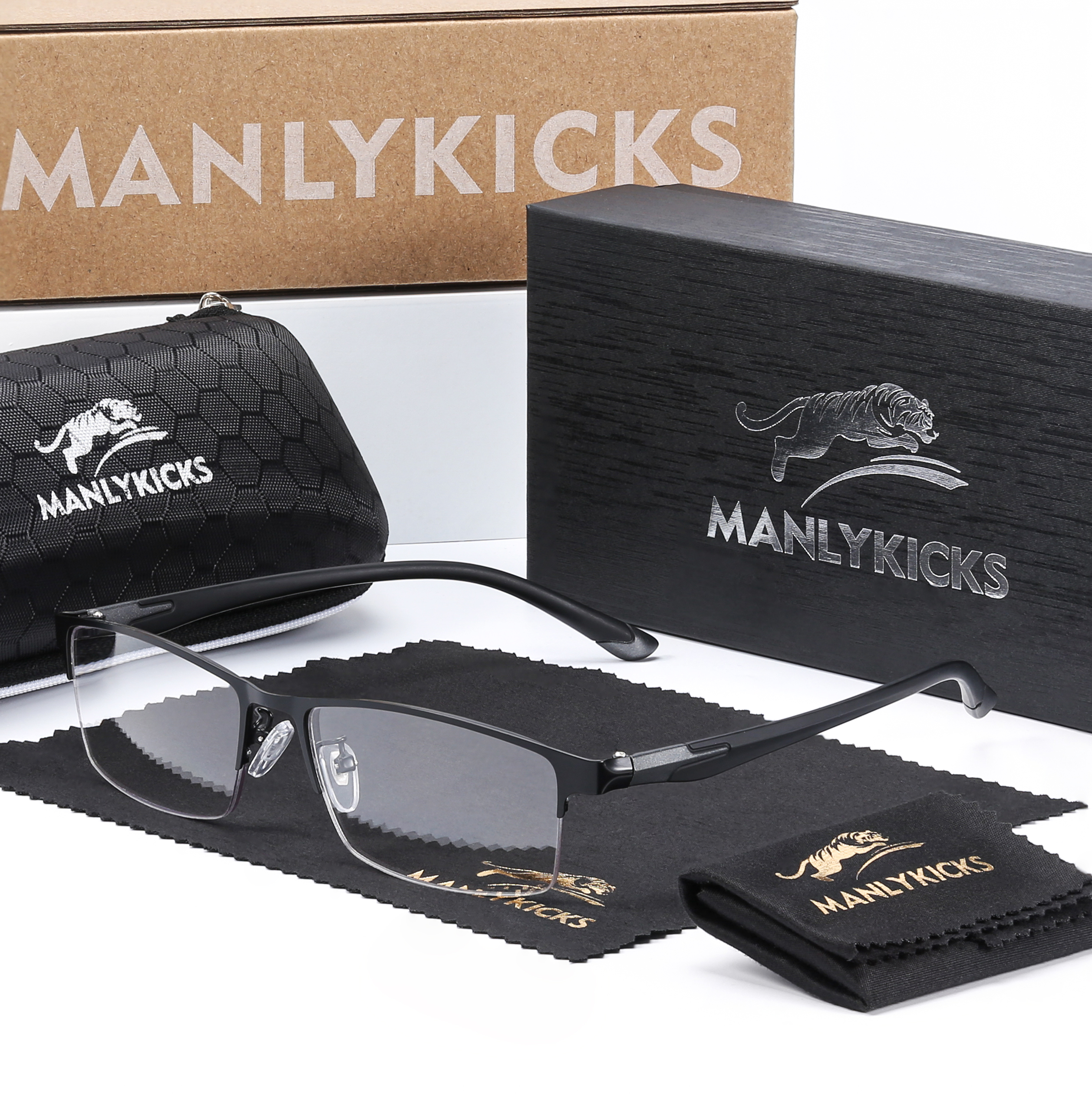 METAL ULTRA-LIGHT HALF-FRAME PHOTOCHROMIC MULTIFOCAL GLASSES