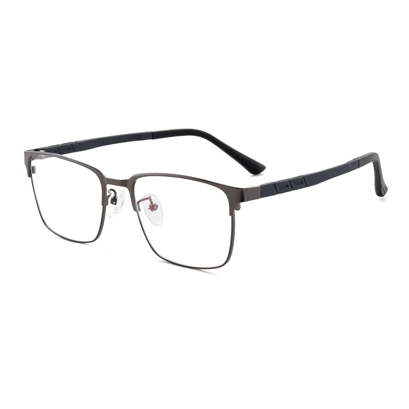 ELASTIC BUSINESS STEEL LEATHER ANTI-BLUE LIGHT READING GLASSES