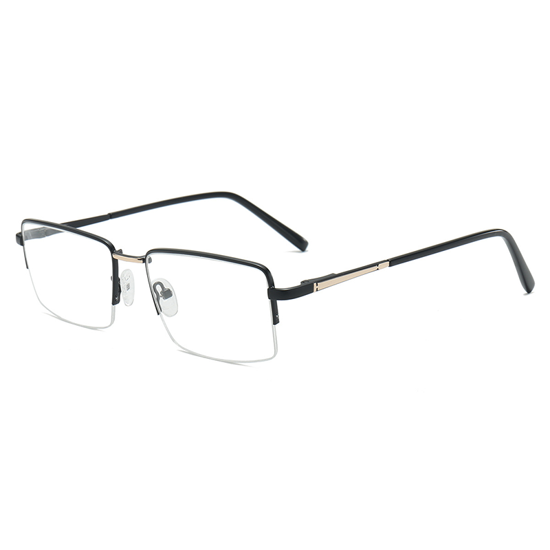 SIMPLE SQUARE FRAME METAL ANTI-BLUE LIGHT READING GLASSES