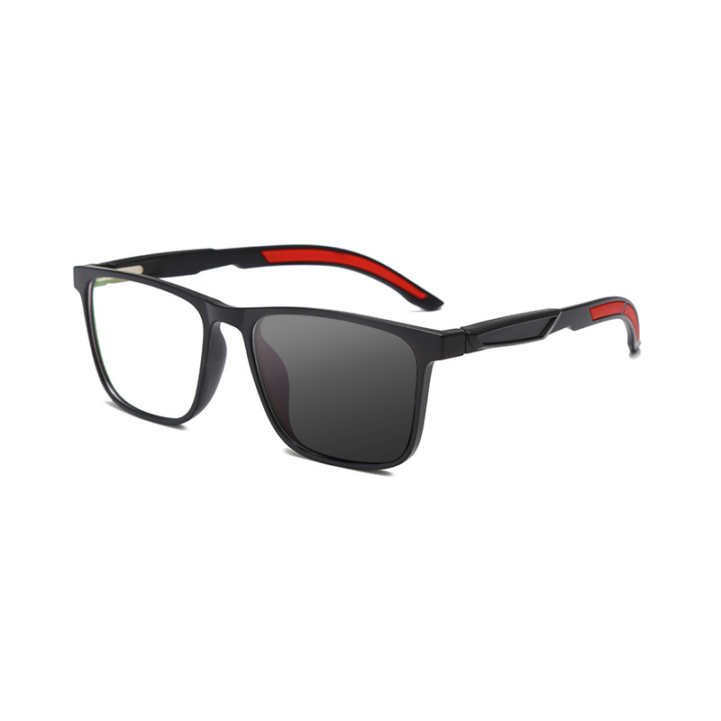 SIMPLE SQUARE LARGE FRAME SPORTS COLOR CHANGING MULTI-FOCAL READING GLASSES