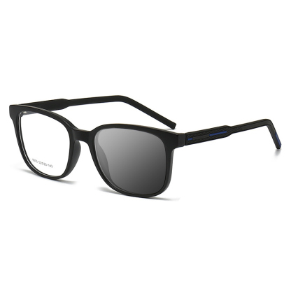 BUSINESS SQUARE LARGE FRAME SPRING HINGE COLOR CHANGING READING GLASSES