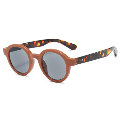 CASUAL RETRO ROUND FULL FRAME SUNGLASSES