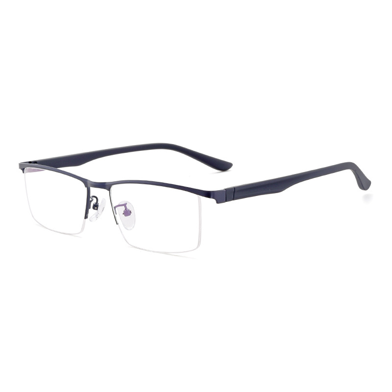 HALF-FRAME METAL ELASTIC BLUE LIGHT BLOCKING READING GLASSES