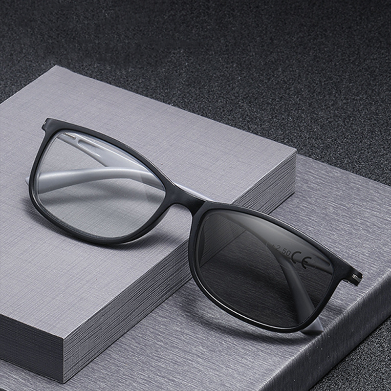 ULTRA-LIGHT RETRO COLOR-CHANGING MULTI-FOCAL READING GLASSES