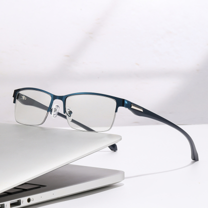BUSINESS CLASSIC HALF-FRAME SMART COLOR-CHANGING MULTIFOCAL READING GLASSES