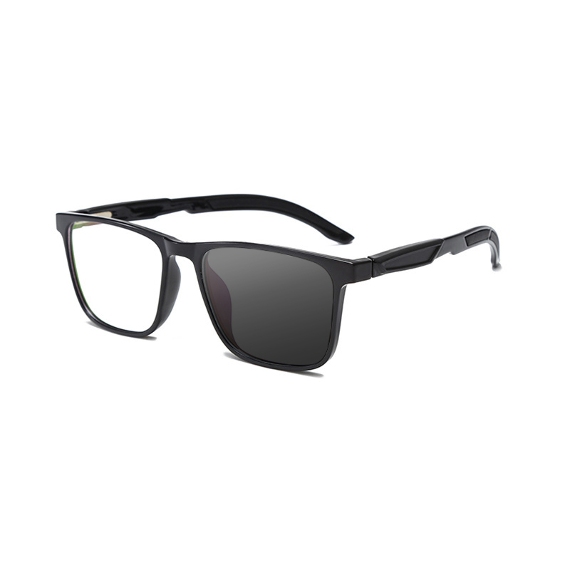 SIMPLE SQUARE LARGE FRAME SPORTS COLOR CHANGING MULTI-FOCAL READING GLASSES