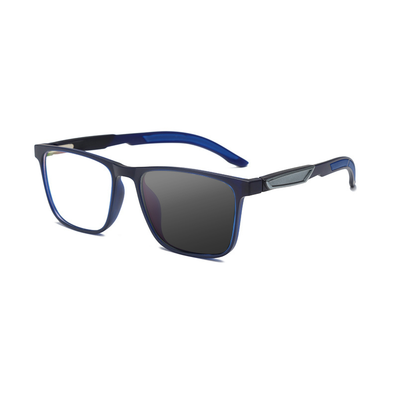 SIMPLE SQUARE LARGE FRAME SPORTS COLOR CHANGING MULTI-FOCAL READING GLASSES