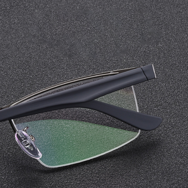 HALF-FRAME METAL ELASTIC BLUE LIGHT BLOCKING READING GLASSES