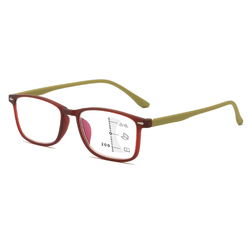 FASHIONABLE PROGRESSIVE MULTI-FOCAL SMALL SQUARE FRAME READING GLASSES