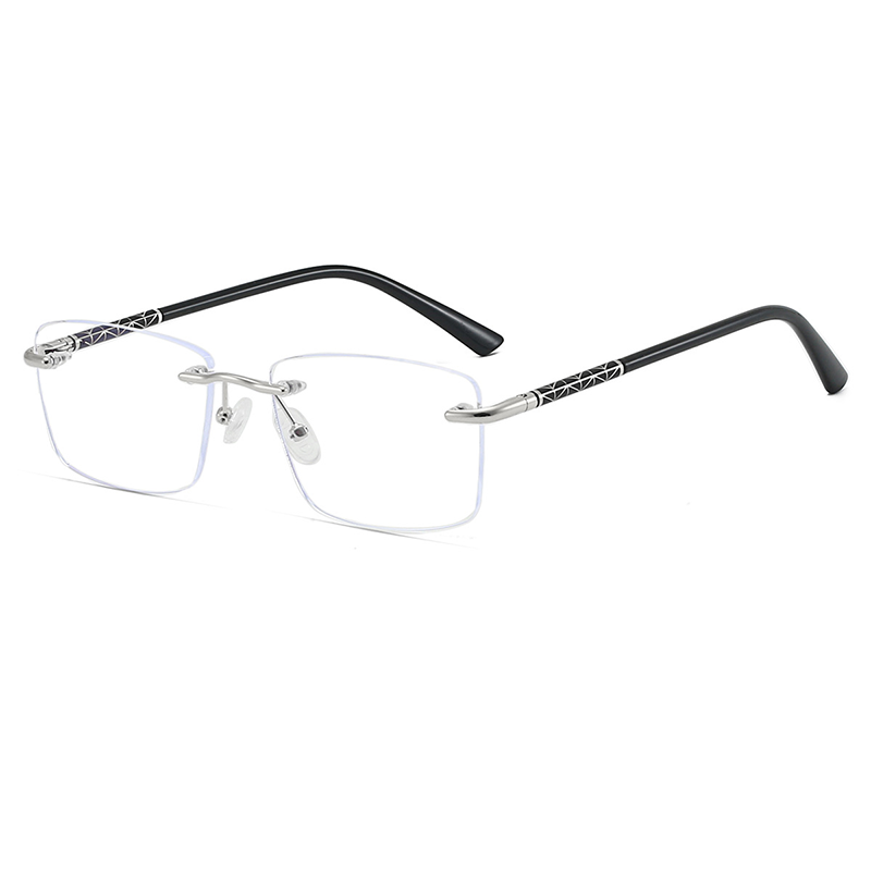 CUT EDGE FRAMELESS BUSINESS ANTI-BLUE LIGHT READING GLASSES